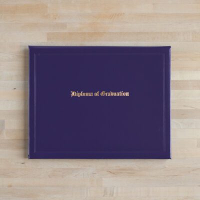 Clearance - Bright Purple Diploma of Graduation Cover (Gold Foil)