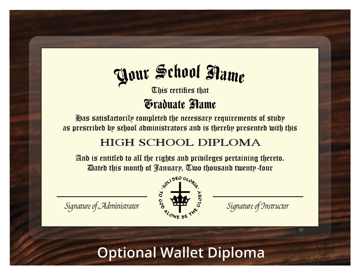 Home School Student High School Diploma Premium Qaulity Comes with Certificate Folder Personalized with Your Info 