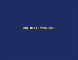 ‘Diploma of Graduation’