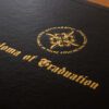 beautiful diploma cover with fine foil stamped design