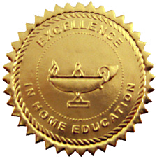 ‘Excellence in Home Education’ Embossed