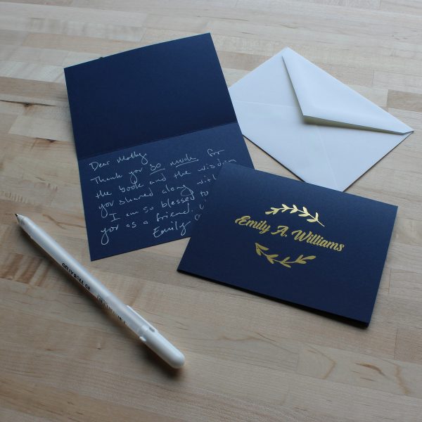 Personalized Thank-You Card with White Pen