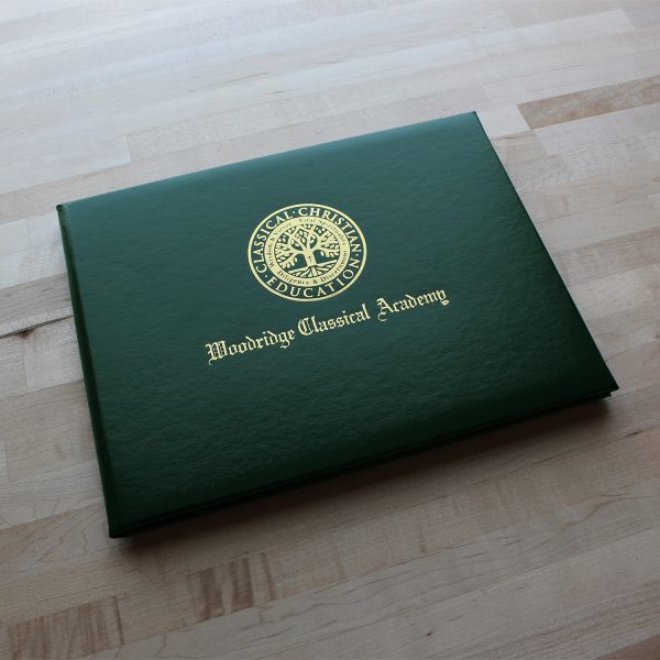 Diploma Cover With Custom Foil Stamping