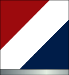 Navy, Red and White (Silver Band)