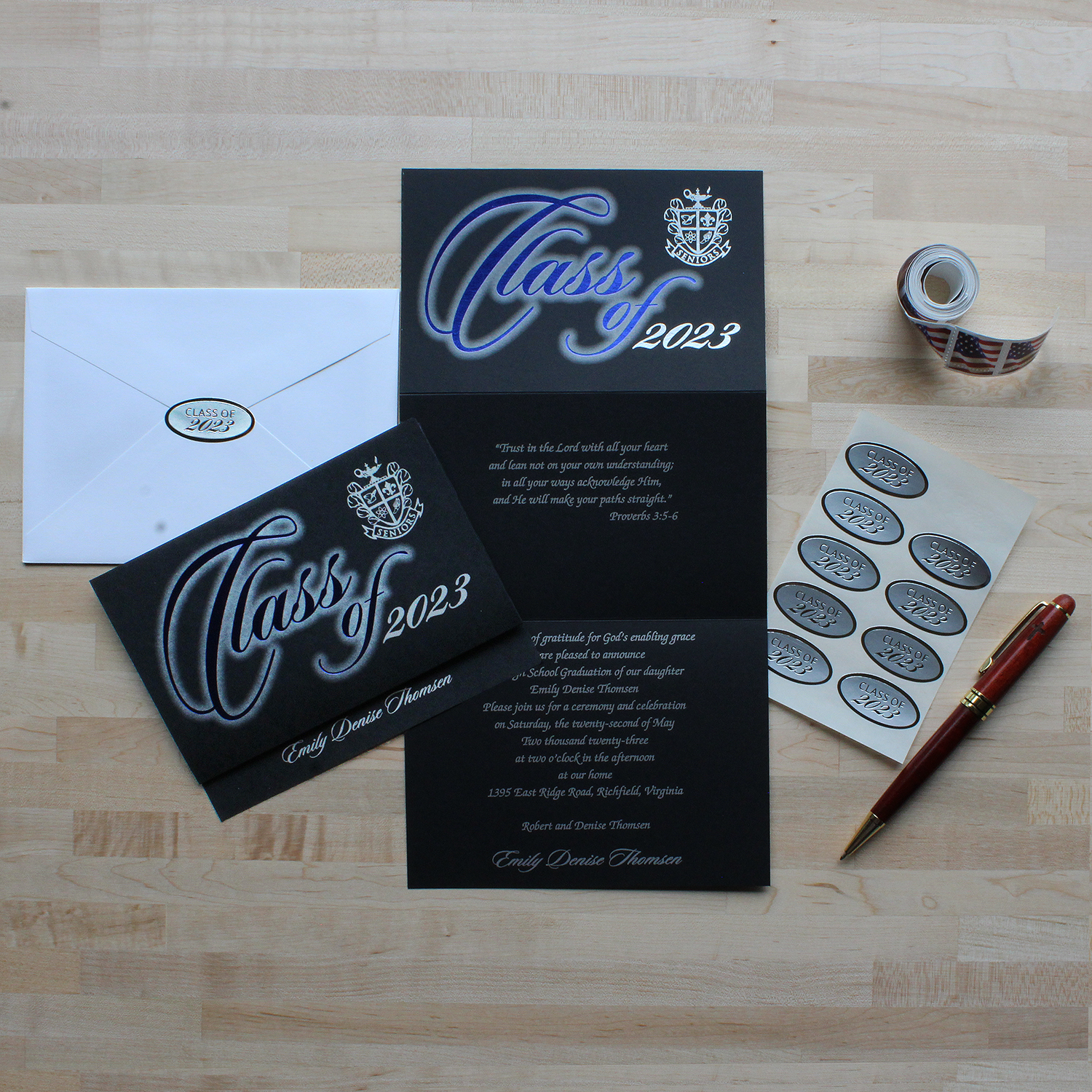 Trifold Class of 2023 Graduation Announcement