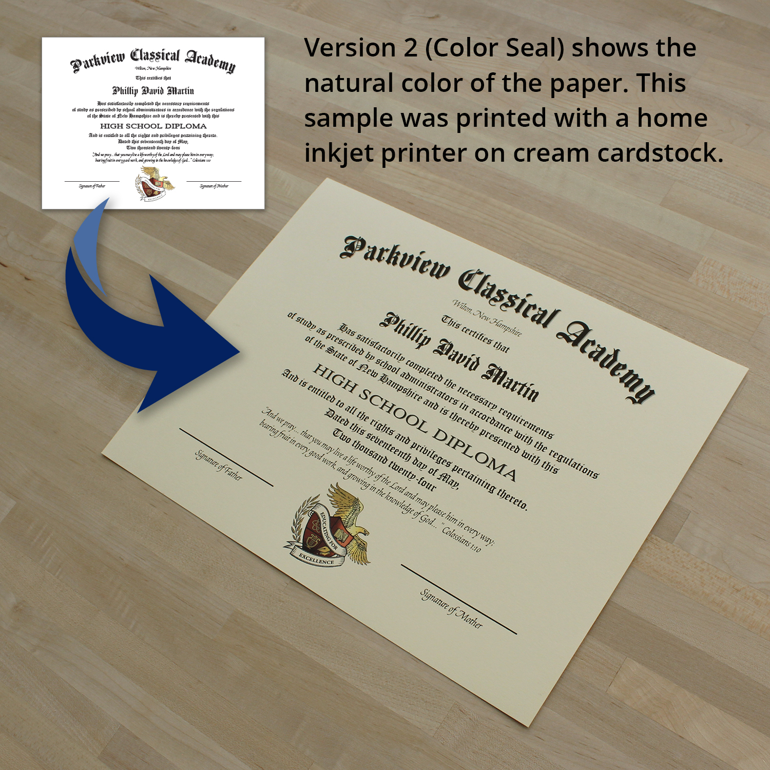 Printable High School Diploma for Homeschools