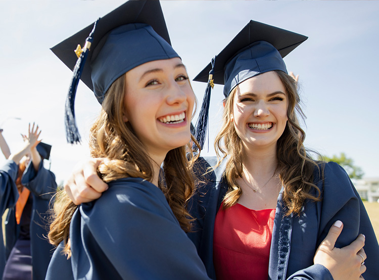 Smiling High School Graduates