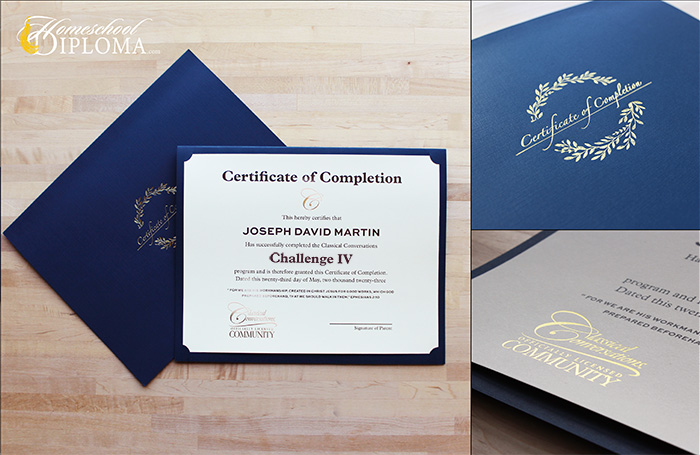 Custom Homeschool Diploma Certificate, Physical Diploma With Linen Style  Cover