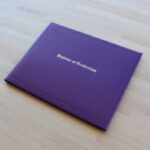 Clearance - Bright Purple Diploma of Graduation Cover (Gold Foil)