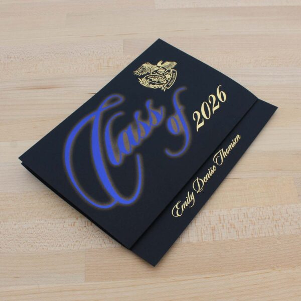 Trifold Graduation Announcement Closeup of Front