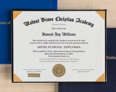 high school diploma with gold seal