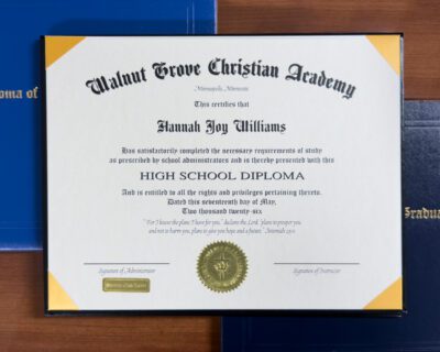 high school diploma with gold seal