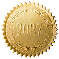 '27 Year' Embossed